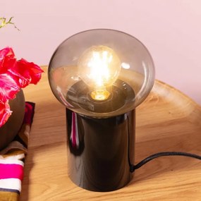 Brilliant - Stolná lampa KNUT 1xE27/25W/230V čierna/číra