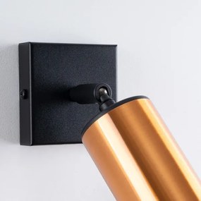 Sollux SL.1374 - Nástenné bodové svietidlo WINX 1xGU10/10W/230V čierna/meď