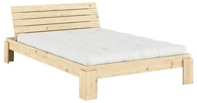 Dvojlôžková posteľ z borovicového dreva s roštom v prírodnej farbe 140x200 cm Layers – Karup Design