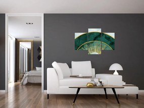 Obraz - Tvary so zlatou textúrou (90x60 cm)