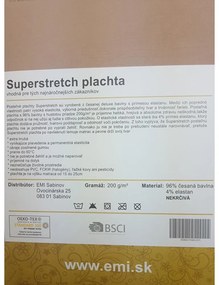 Plachta posteľná oriešková superstretch EMI