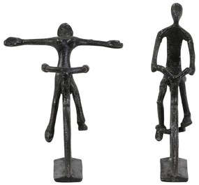 Kovové sošky v súprave 2 ks 22 cm Cyclists – Light &amp; Living