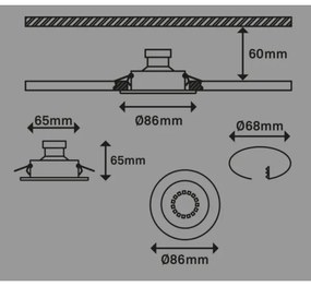Briloner 7221-032 - SADA 3x LED Kúpeľňové svietidlo 1xGU10/3W/230V matný chróm