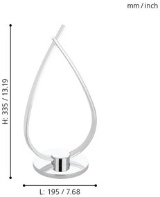 Eglo 31997 - LED stolná lampa RONCADE LED/14W/230V