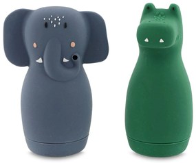 Detská striekacia hračka do vane 2 ks Mrs. Elephant, Mr. Crocodile