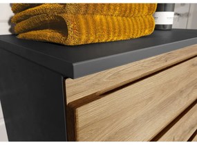 Tmavosivá kúpeľňová skrinka v dekore duba 60x97 cm Salinas - Germania