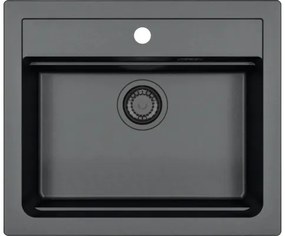 Granitový drez ALVEUS ATROX 500 x 590 mm čierna 1148162