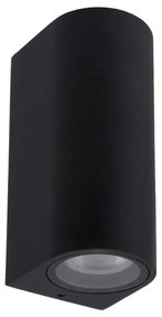Lucide 69801/02/30 - Vonkajšie nástenné svietidlo ZARO 2xGU10/35W/230V IP44 čierna