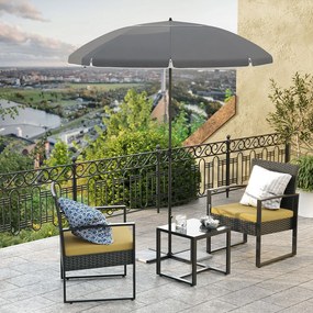 Slnečník SOLARA, Ø160cm, šedá SongmicsHome