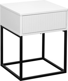 XXXLutz NOČNÝ STOLÍK, čierna, biela, 40/52/38,5 cm Carryhome - Nočné stolíky - 002798032101