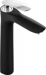 Mexen Lily vysoká umývadlová batéria, čierna/chróm - 73610-17