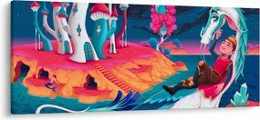Obraz - Princ a dračia princezná (120x50 cm)
