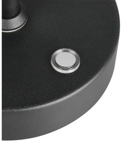 Čierna LED stolová lampa (výška 45 cm) Moreno – Trio