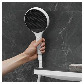Hansgrohe Rainfinity, ručná sprchová hlavica 130 3-funkčná, biela matná, HAN-26864700