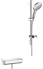 Hansgrohe Raindance Select S, sprchová súprava 150 3jet s termostatom Ecostat Select a sprchovou tyčou 65 cm, biela/chrómová, HAN-27036400