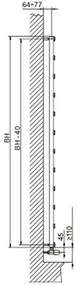 Kúpeľňový radiátor Cordivari Alesandra 74x53 cm nerez