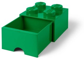 Zelený úložný box so zásuvkou LEGO®