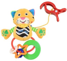 BABY MIX Plyšová hračka s hrkálkou Baby Mix tygrík