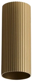 Minimalistické bodové svietidlo Lucas Ribbed Tube 20 bronzová