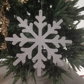 DECOLED Snehová vločka IV, priemer 80 cm, strieborná