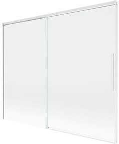 Mexen Rox, 2-krídlová posuvná vaňová zástena 190 x 150 cm, 8mm číre sklo, biely profil, 8C9-190-001-20-00
