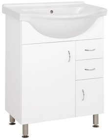 Kúpeľňová skrinka s umývadlom Keramia Pro 60x50 cm biela PRO60DV