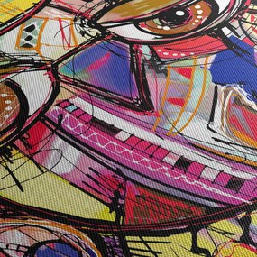 Obraz - Street art - sova (120x50 cm)