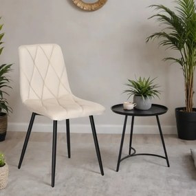 Jedálenská stolička MADISON zamatová, béžová