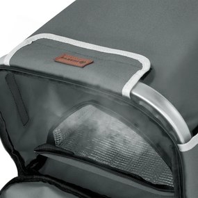 Nákupný vozík 3 v 1 – objem 56 l, sivý