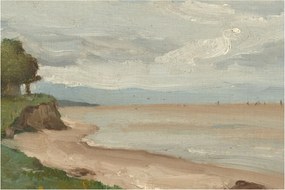 Obraz - Jean-Baptiste-Camille Corot, Beach Near Etretat, reprodukcia (90x60 cm)