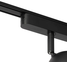 Moderné čierne bodové svetlo pre 1-fázový koľajnicový systém vrátane LED - Magnetic Eggy