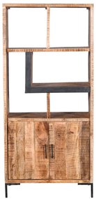 XXXLutz REGÁL, prírodné farby, čierna, mangové drevo, 88/192/40 cm MID.YOU - Regály - 002367015201
