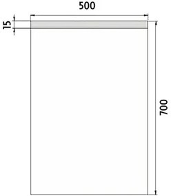 Zrkadlo do kúpeľne s LED osvetlením Nimco 50x70 cm ZP 8001