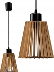 DREVENÁ STROPNÁ ZÁVESNÁ LAMPA LED LUSTERA E27 Do obývačky Dekoratívna