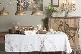 Bavlnený obrus s veľkonočným motívom Rustic Easter Bunny - 150 * 250 cm