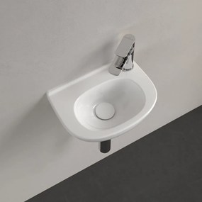 VILLEROY &amp; BOCH O.novo Compact závesné umývadielko bez otvoru, bez prepadu, 360 x 275 mm, biela alpská, s povrchom CeramicPlus, 536037R1