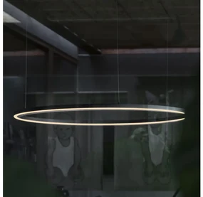 Ideal Lux - LED Luster na lanku ORACLE SLIM LED/83W/230V 2700K pr. 150 cm čierna ID342160