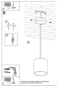 Čierne závesné svietidlo Nice Lamps Roda