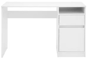 Biely písací stôl so skrinkou a zásuvkou BILL