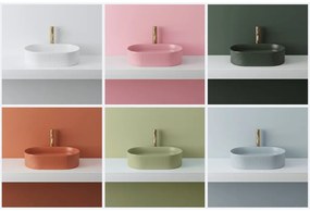 Rea Vanda, umývadlo na dosku 500x310x130 mm, ružová matná, REA-U6376