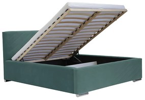 Čalúnená posteľ s úložným priestorom a matracom KOOL 180 x 200 cm Čierna