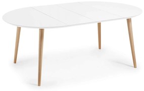Jedálenský stôl quio Ø 120 (200 x 120) cm biely MUZZA