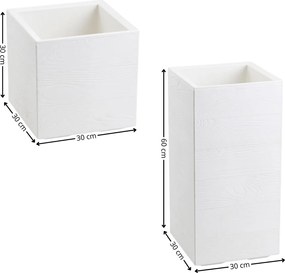 Sada 2 ks květináčů BETONIQUE 30x30/30x60 cm - výber z 4 prevedení