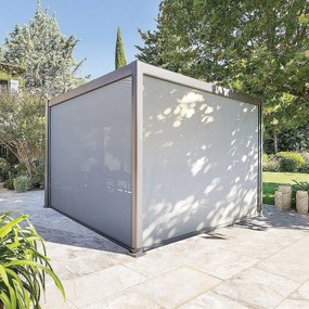 Deokork Záhradný hliníkový altánok MEGAN 3,6x3,6 m (grafit)