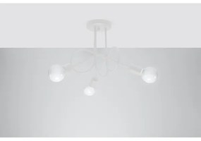 Sollux SL.1431 - Prisadený luster LOOP 3xE27/15W/230V biela