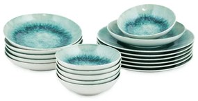 Jedálenská súprava 18 ks modrá/porcelán