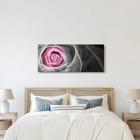 Obraz - Abstraktné ruže, fuchsiová (120x50 cm)