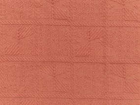 Bavlnená prikrývka 150 x 200 cm červená MARAKA Beliani
