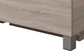 Posteľ Ela 180x200 cm,dub Sonoma, s roštami  a perinákmi