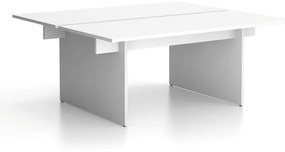 Stôl double SOLID, 1800 x 1650 x 743 mm, biela